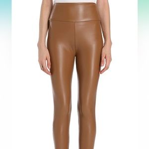 Faux Leather Leggings with Tummy Control.
